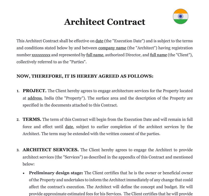 Architect contract India