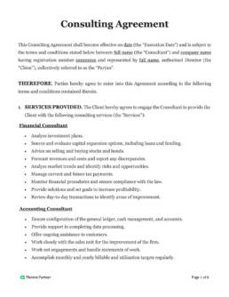 Consulting agreement template