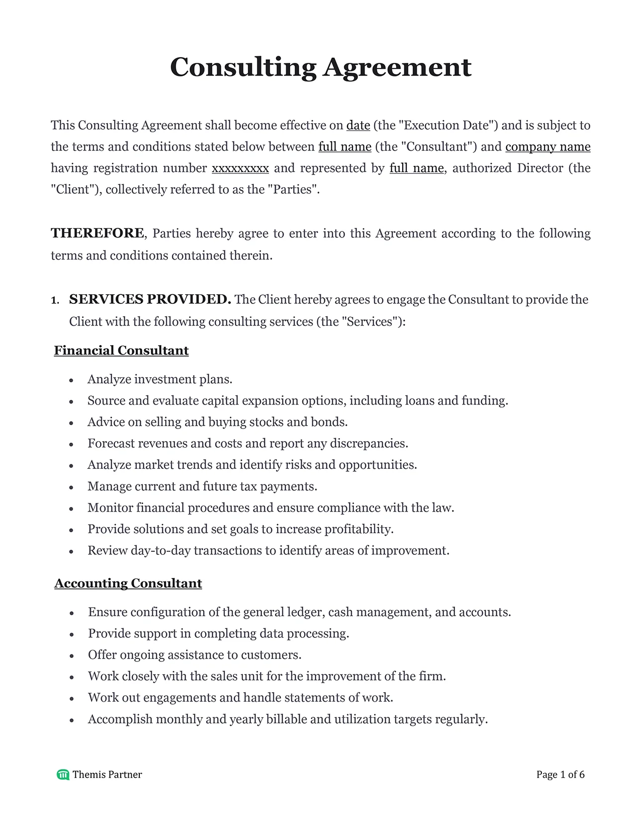 Consulting agreement India 1